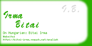 irma bitai business card